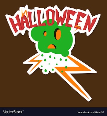 Happy halloween lettering holiday calligraphy for vector image