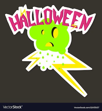 Happy halloween lettering holiday calligraphy for vector image