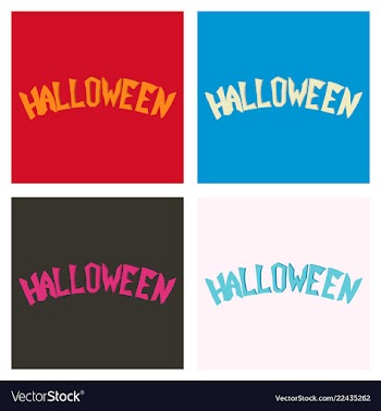 Happy halloween lettering holiday calligraphy for vector image