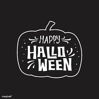 Happy Halloween on a pumpkin vector | Free stock vector - 497017