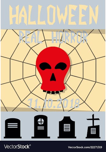 Happy halloween poster vector image