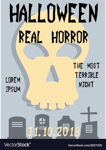 Happy halloween poster vector image