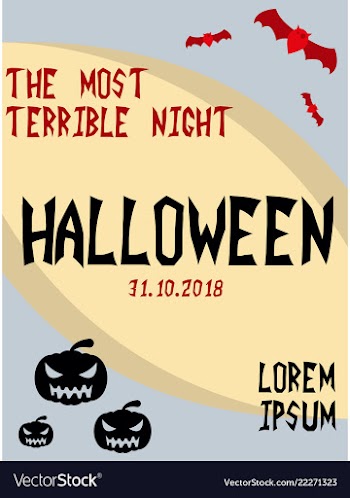 Happy halloween poster vector image