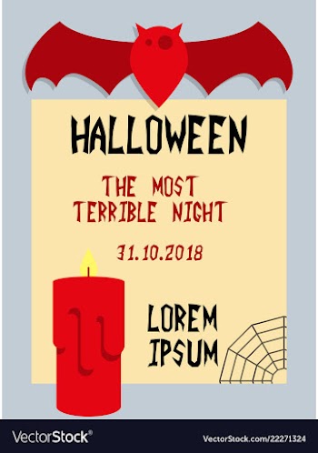 Happy halloween poster vector image