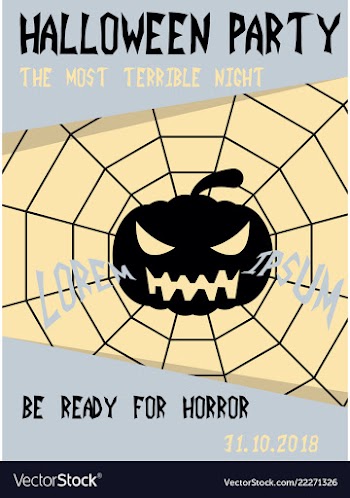 Happy halloween poster vector image