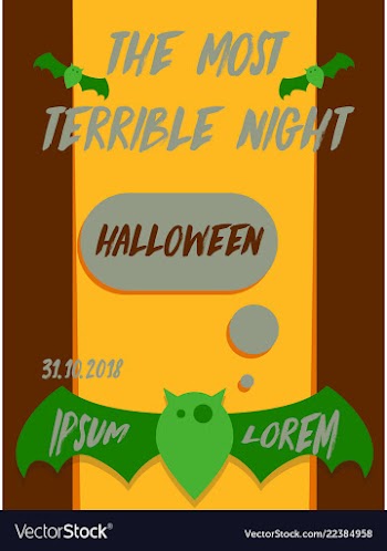 Happy halloween poster vector image
