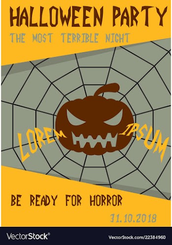 Happy halloween poster vector image