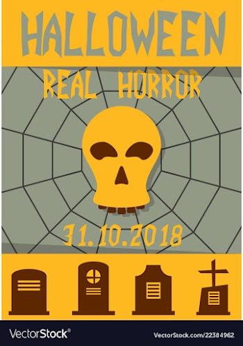 Happy halloween poster vector image