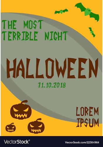 Happy halloween poster vector image