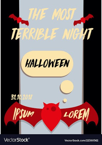 Happy halloween poster vector image
