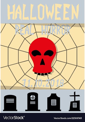 Happy halloween poster vector image