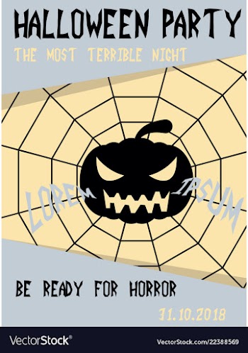 Happy halloween poster vector image