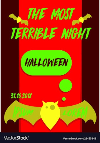 Happy halloween poster vector image