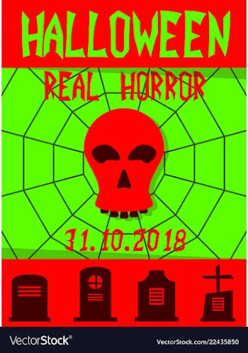 Happy halloween poster vector image