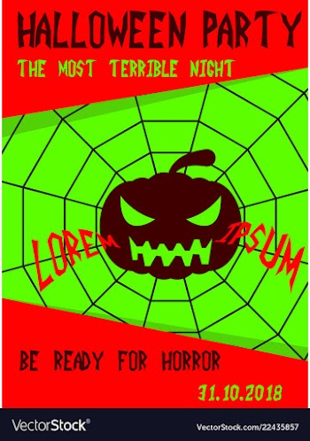 Happy halloween poster vector image