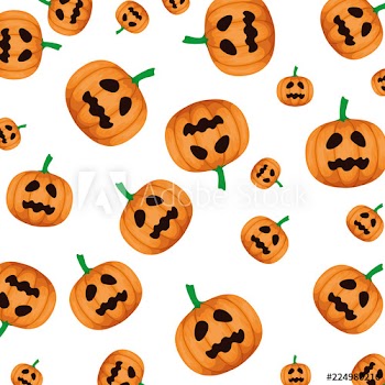 happy halloween pumpkins pattern