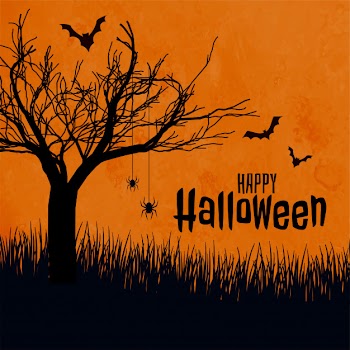 Happy halloween scary background Free Vector