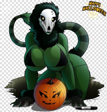Happy Halloween skul girl complete transparent background PNG clipart