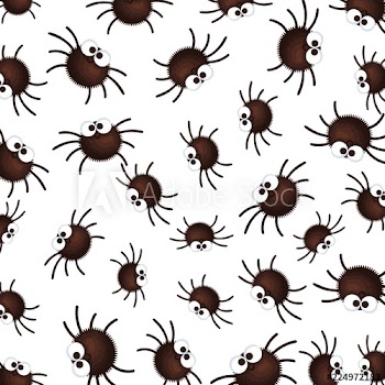 happy halloween spiders pattern background