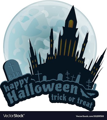 Happy halloween sticker vector image