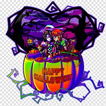 Happy Halloween With Love, Happy Halloween illustration transparent background PNG clipart