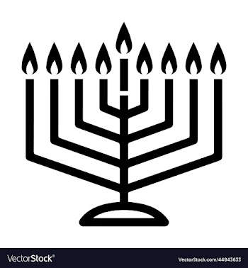 happy hanukkah chandelier black and white design