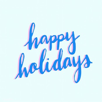 Happy holiday typography vector in blue | Free stock vector - 472330