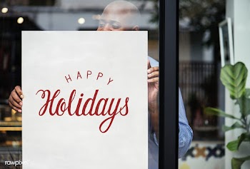 Happy holidays greeting design mockup | Free stock psd mockup - 516244