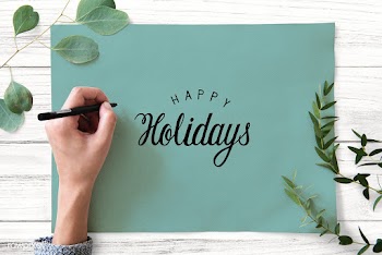 Happy holidays greeting design mockup | Free stock psd mockup - 516286