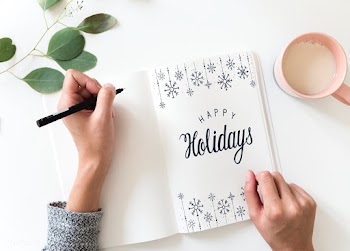 Happy holidays greeting design mockup | Free stock psd mockup - 516303