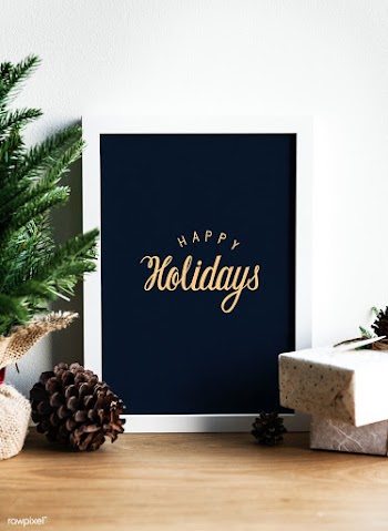 Happy holidays greeting design mockup | Free stock psd mockup - 516402