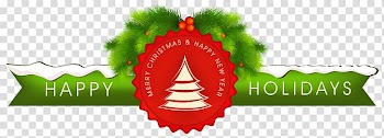 Happy Holidays illustration, Christmas Holiday Happiness, Merry Christmas Text Decor transparent background PNG clipart