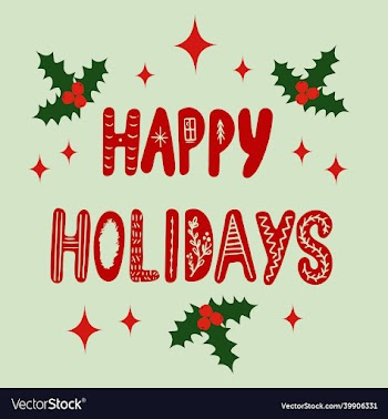 happy holidays postcard