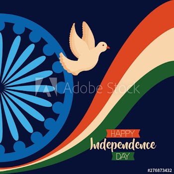happy independence day india flat design