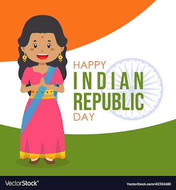 happy indian republic day greeting background