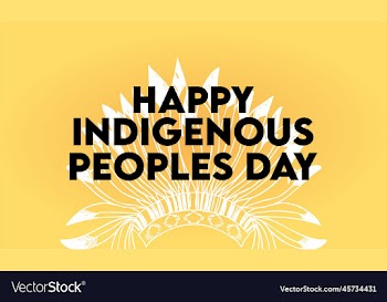 happy indigenous peoples day yellow background