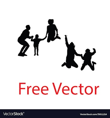 happy jumping silhouettes