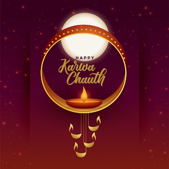 Happy karwa chauth background Free Vector