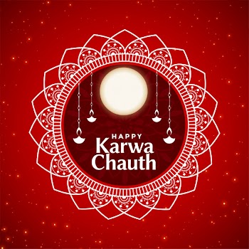 Happy karwa chauth background Free Vector