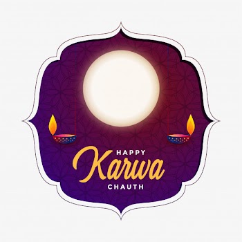 Happy karwa chauth background Free Vector