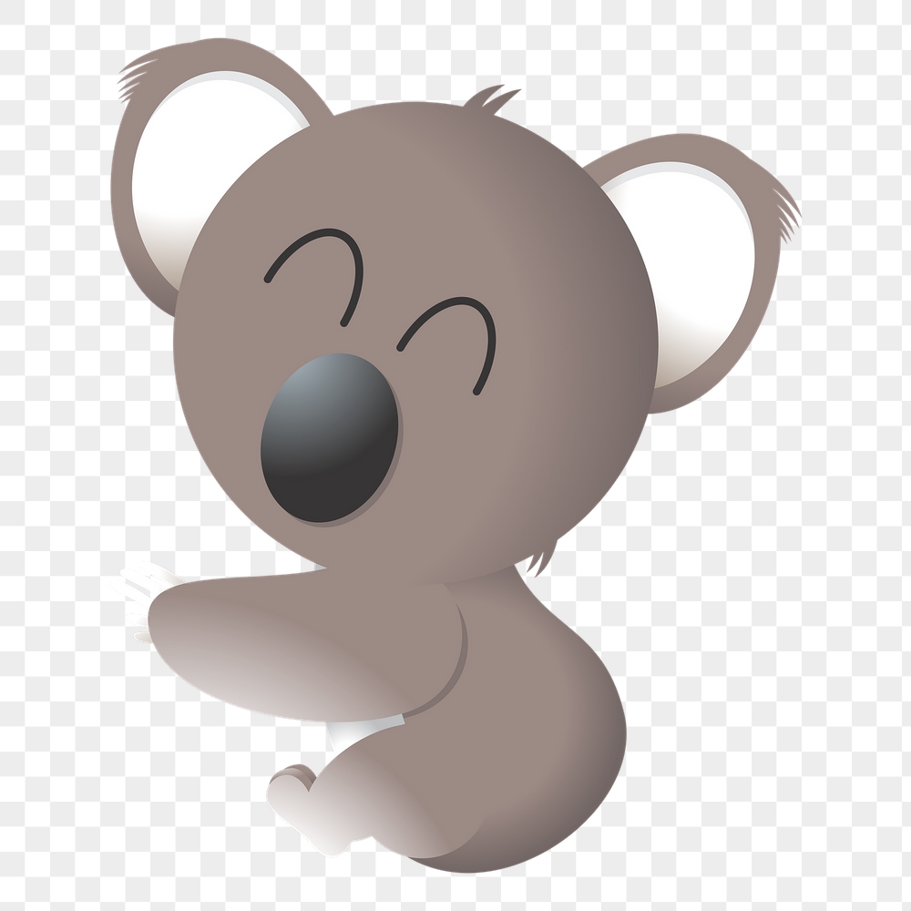 Happy koala png sticker, cute | Free PNG - rawpixel