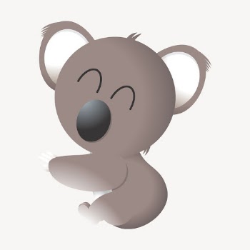 Happy koala sticker, cartoon animal | Free Vector - rawpixel