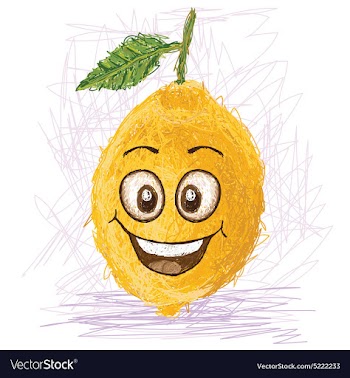 Happy lemon vector image