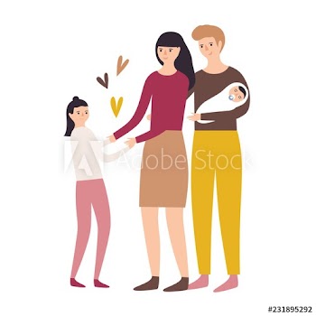 Happy loving family