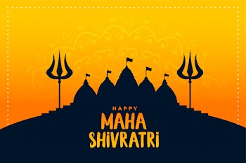 Happy maha shivratri traditional indian festival background Free Vector