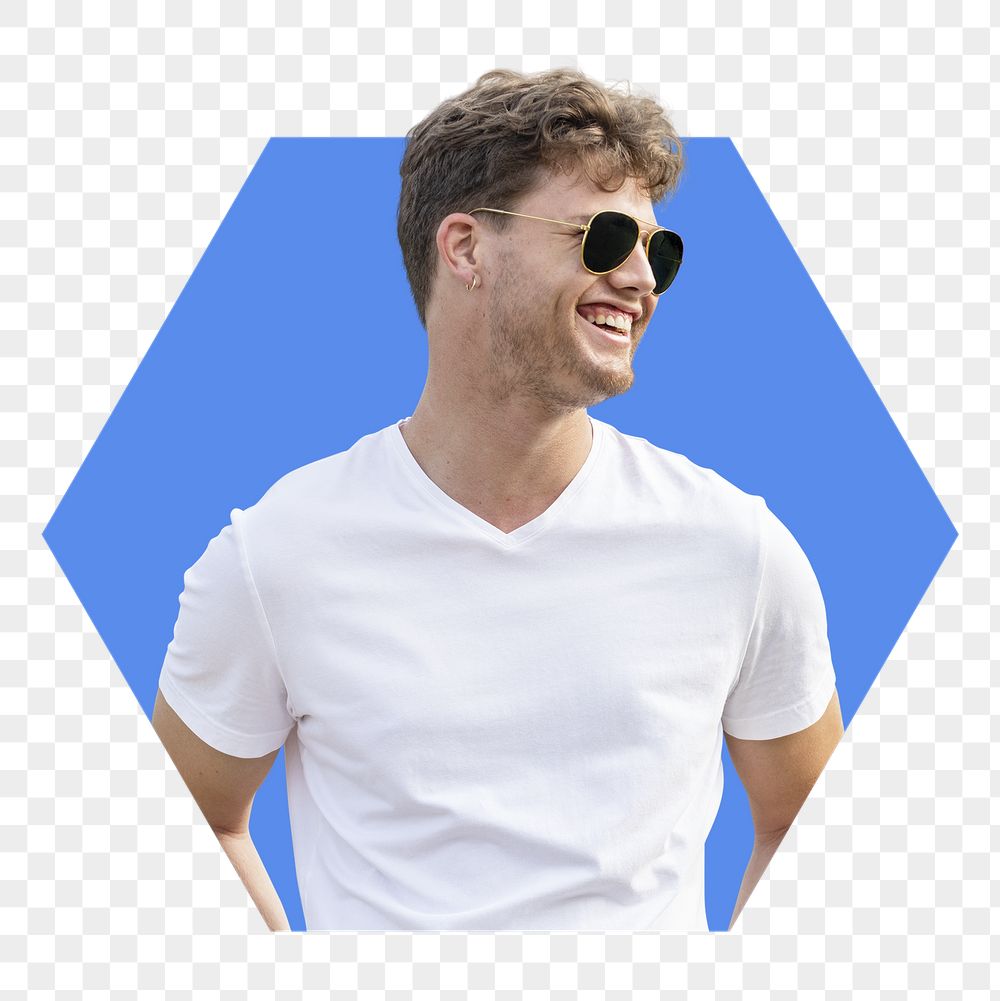 Happy man png badge sticker, | Free PNG - rawpixel