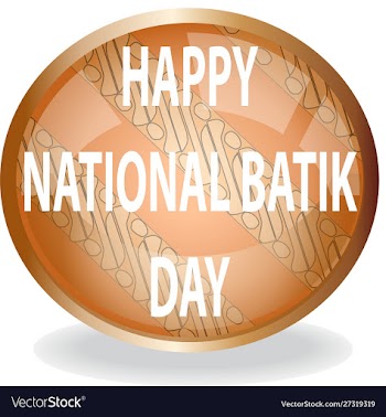 Happy mational batik day sign vector image