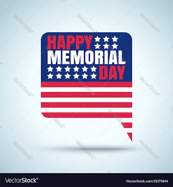  					Happy memorial day vector image														