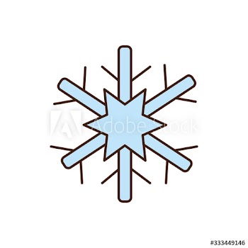 happy merry christmas snowflake icon
