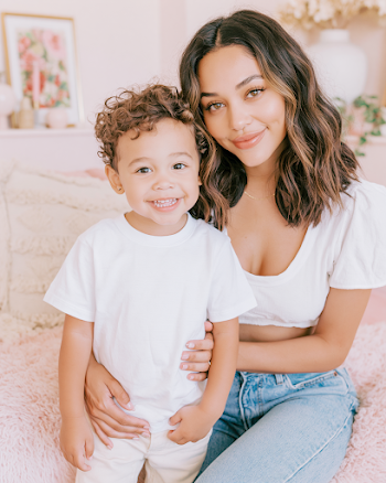 Happy Mother and Child Portrait in Bright Home Setting
